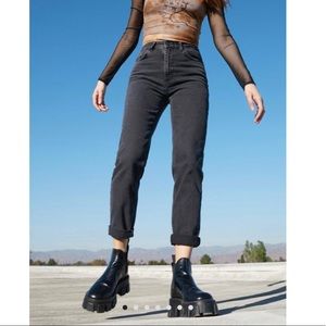 BDG Black Washed Mom Jeans